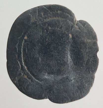 British Medieval Elizabeth I Half Penny Hammered Silver Coin | a4202