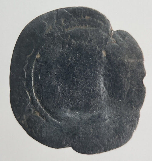 British Medieval Elizabeth I Half Penny Hammered Silver Coin | a4202