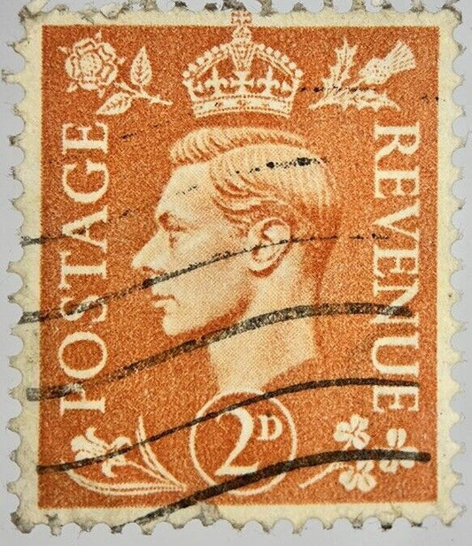 British George VI 2 Two-Pence Penny 2d Stamp | Collectable Grade