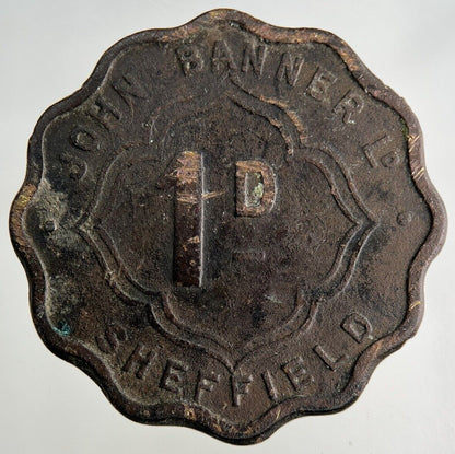 British John Banner Ltd Sheffield 1D Token Coin | Collectable Grade