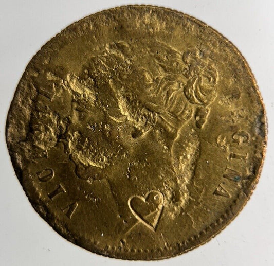 British Queen Victoria Engraved Token Coin | Collectable Grade