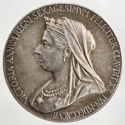 British Victoria Commemorative Medal Silver Coin | Very High Grade