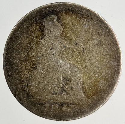 British Victoria Four-Pence Groat Silver Coin | Fair Grade