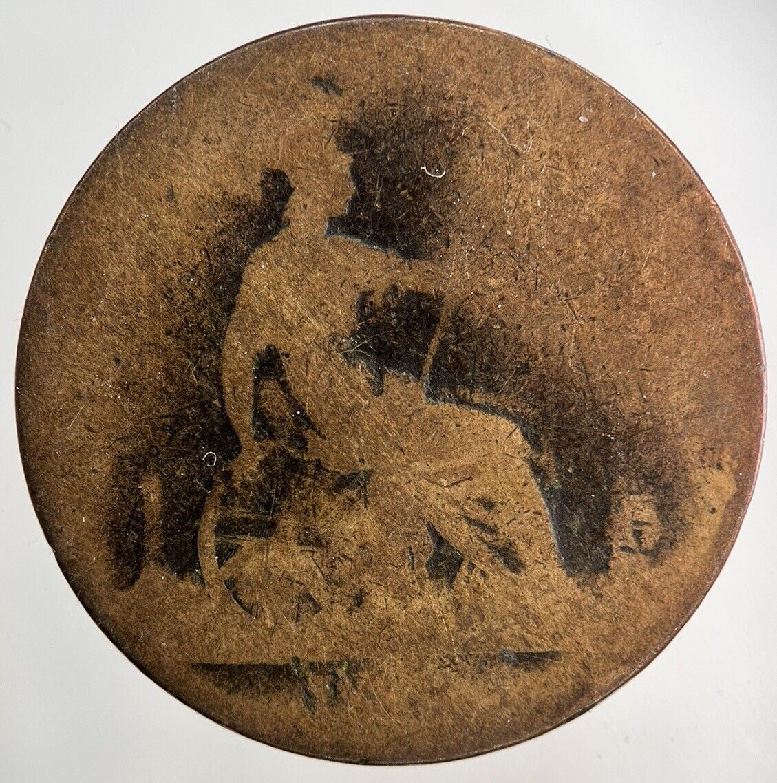 British Victoria One Penny Coin | Worn Grade