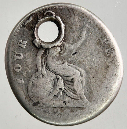 British Victoria Four-Pence Groat Silver Coin | Fair Grade