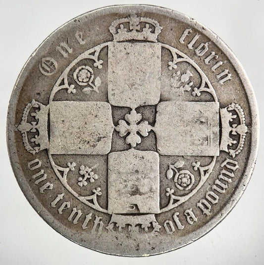British Victoria Gothic Florin Silver Coin | Collectable Grade