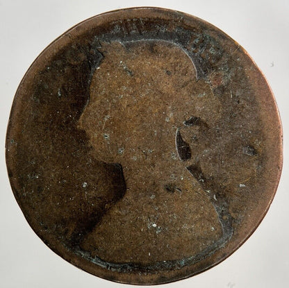 British Victoria Half-Penny Coin | Worn Grade