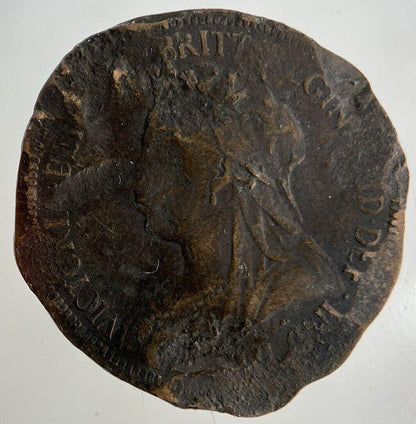 British Victoria Half-Penny Coin | Fair Grade