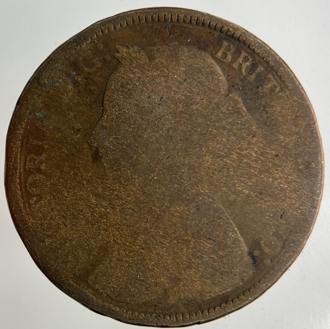 British Victoria Half-Penny Coin | Fair Grade