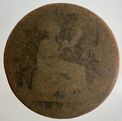 British Victoria Half-Penny Coin | Fair Grade