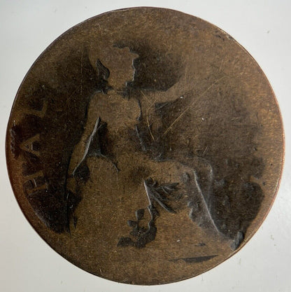 British Victoria Half-Penny Coin | Fair Grade