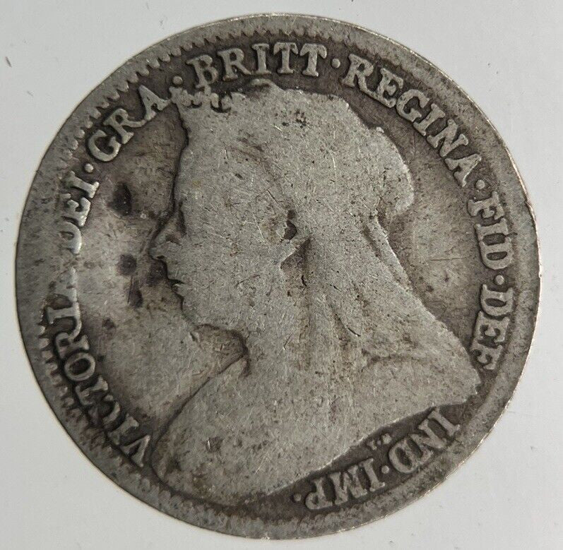 British Victoria Threepence Silver Coin | Fair Grade