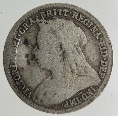 British Victoria Threepence Silver Coin | Fair Grade