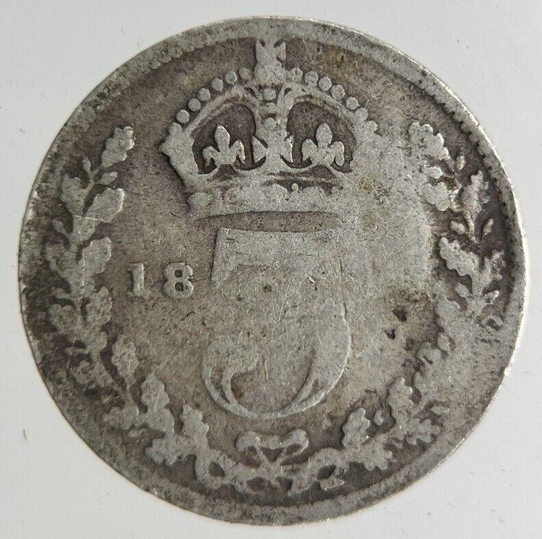 British Victoria Threepence Silver Coin | Fair Grade