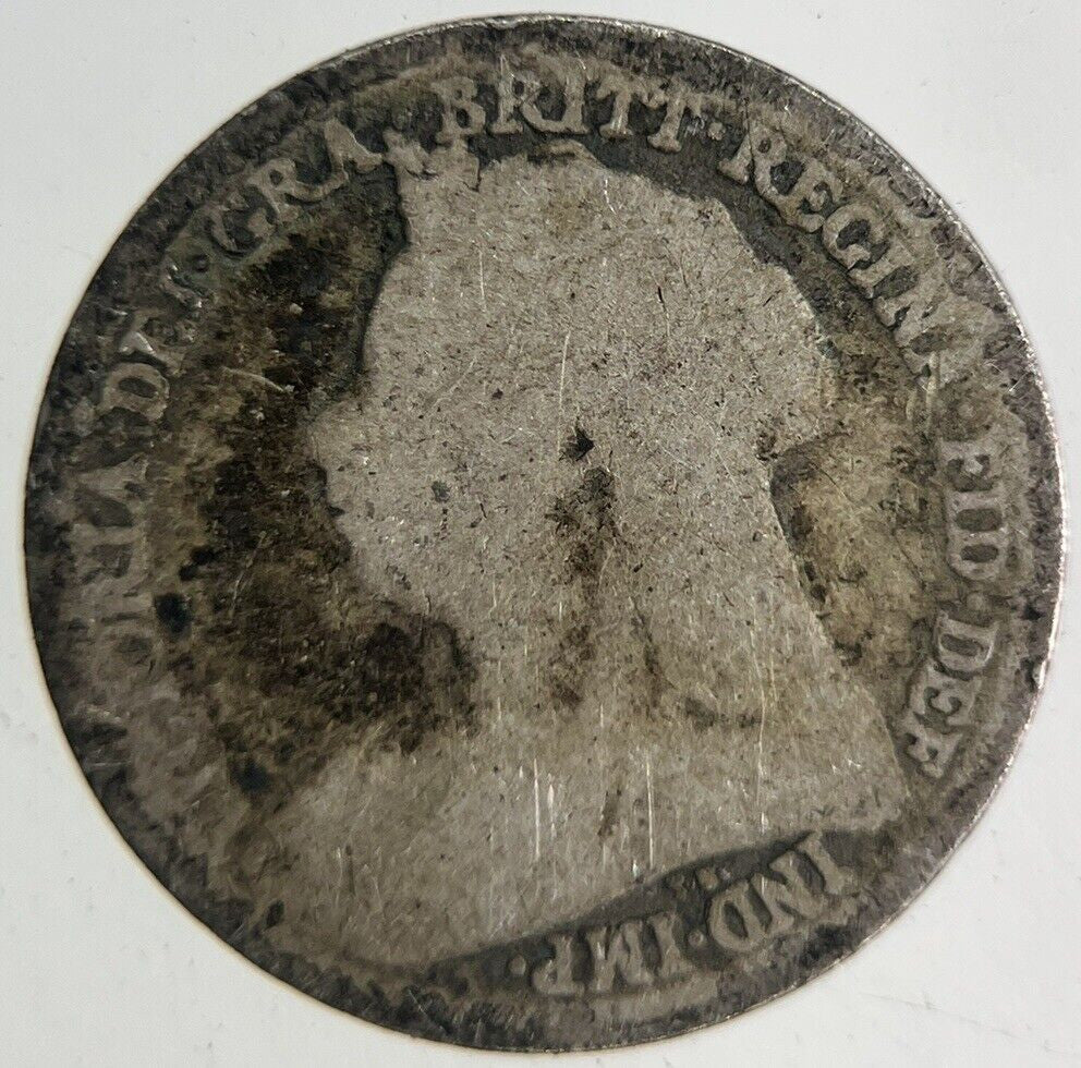 British Victoria Threepence Silver Coin | Fair Grade