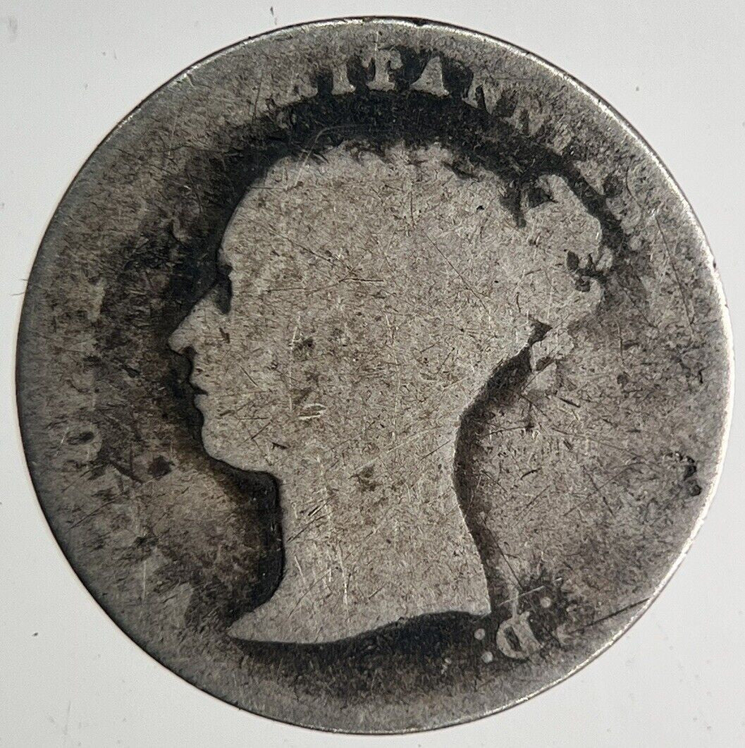 British Victoria Threepence Silver Coin | Fair Grade