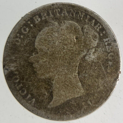 British Victoria Threepence Silver Coin | Fair Grade