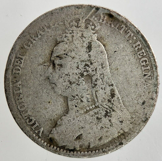 British Victoria Sixpence Silver Coin | Fair Grade