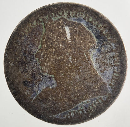 British Victoria Sixpence Silver Coin | Worn Grade