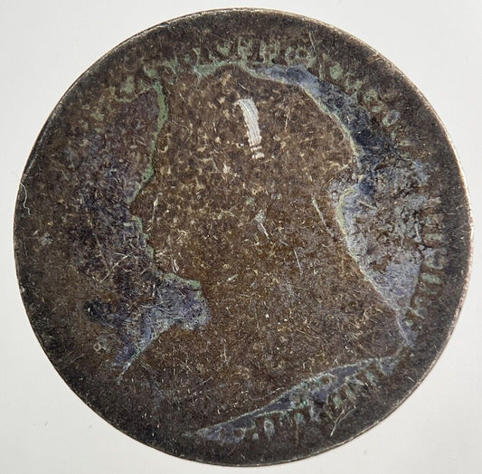 British Victoria Sixpence Silver Coin | Worn Grade