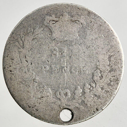 British Victoria Sixpence Silver Coin | Worn Grade