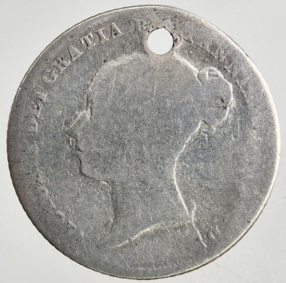 British Victoria Sixpence Silver Coin | Worn Grade