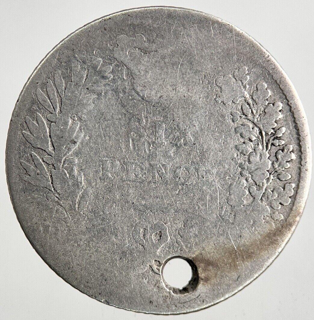 British Victoria Sixpence Silver Coin | Worn Grade