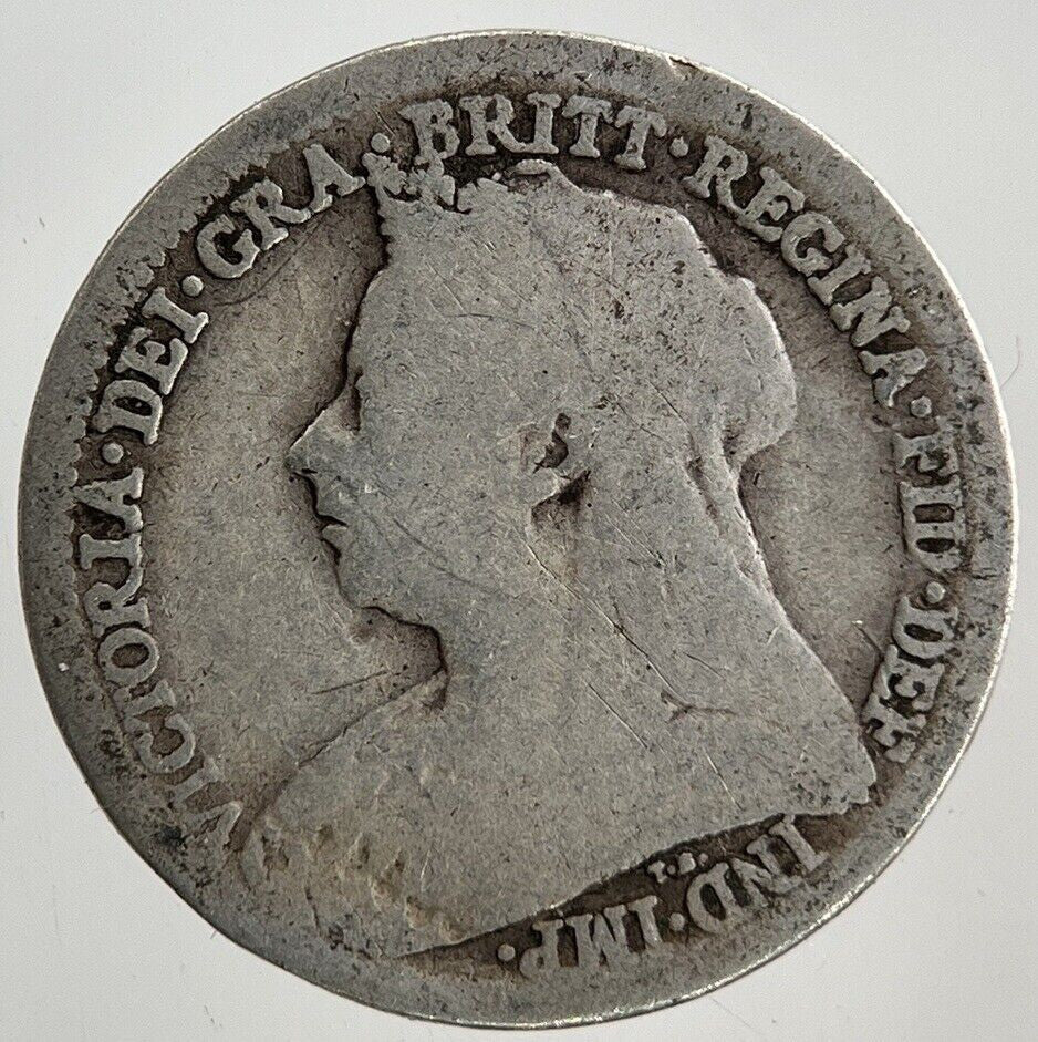 British Victoria Threepence Silver Coin | Fair Grade