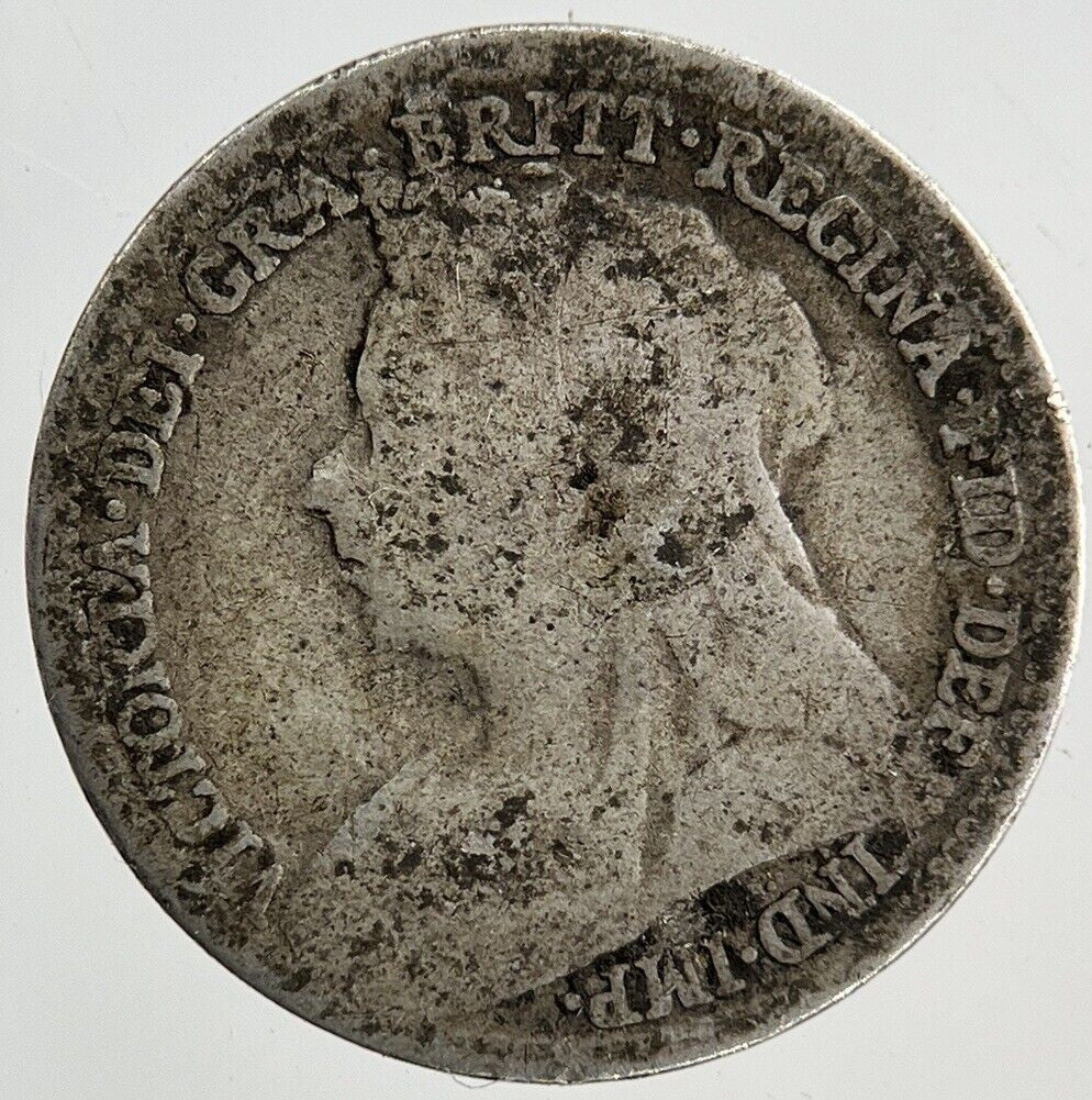 British Victoria Threepence Silver Coin | Fair Grade
