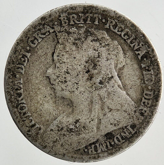 British Victoria Threepence Silver Coin | Fair Grade