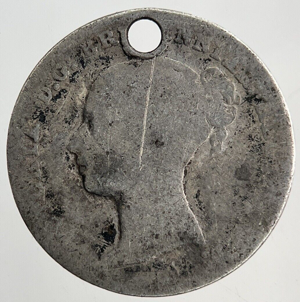 British Victoria Threepence Silver Coin | Fair Grade