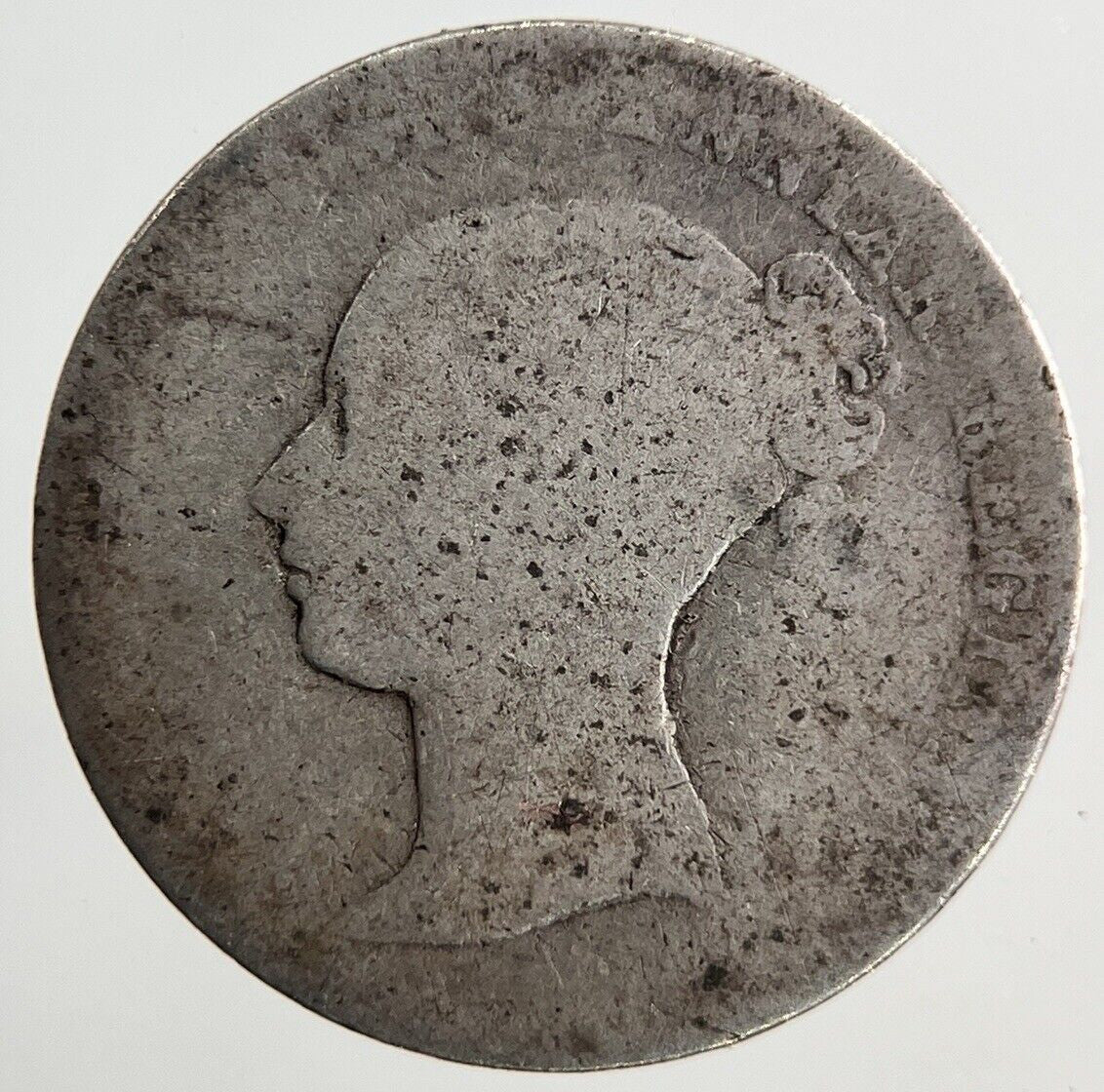 British Victoria Threepence Silver Coin | Worn Grade