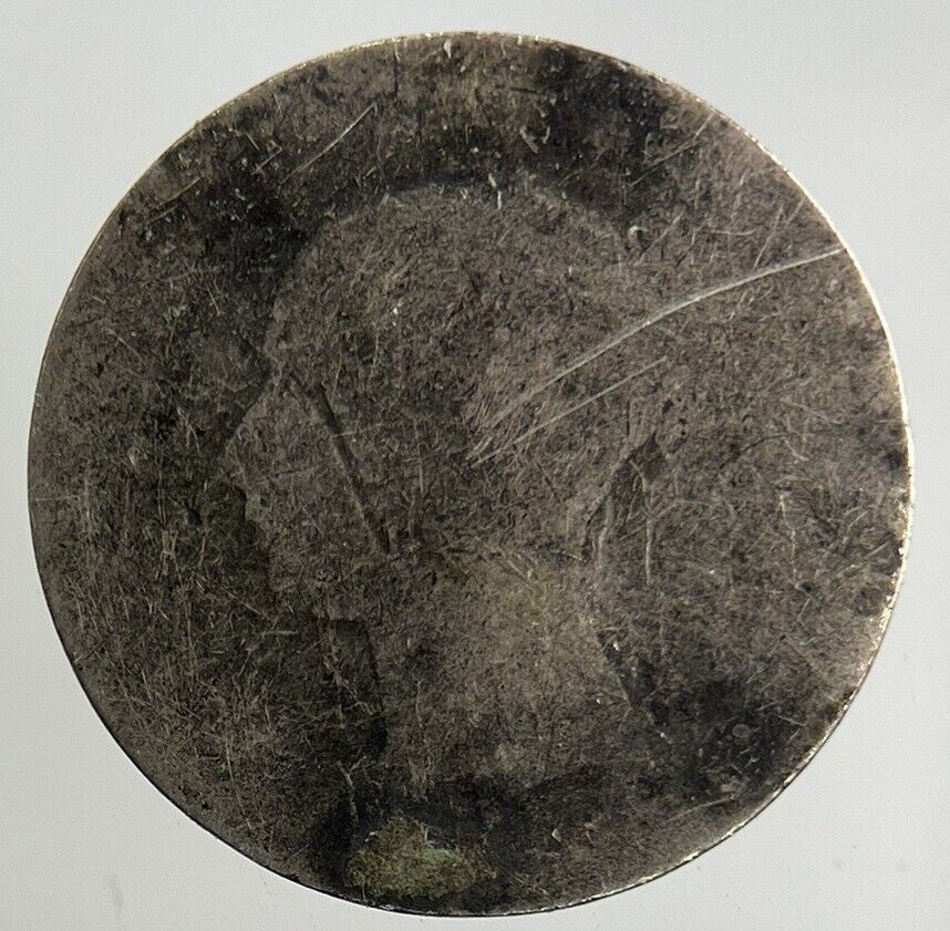 British Victoria Threepence Silver Coin | Worn Grade