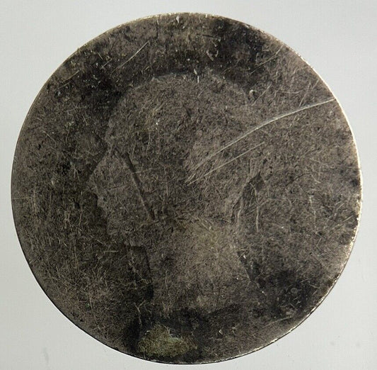 British Victoria Threepence Silver Coin | Worn Grade