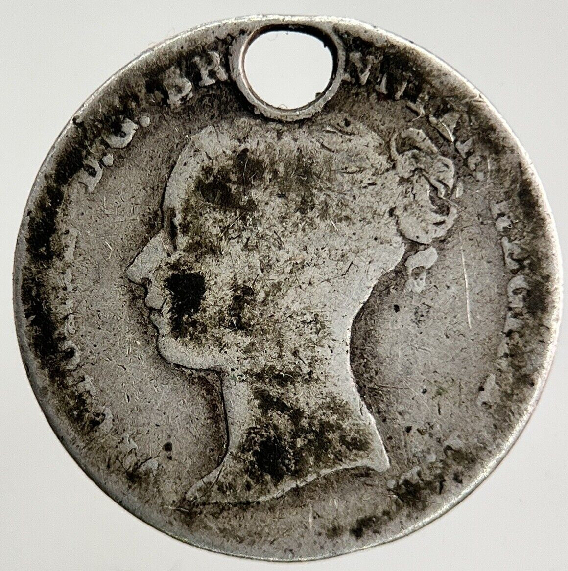 British Victoria Threepence Silver Coin | Fair Grade