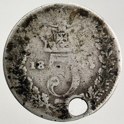 British Victoria Threepence Silver Coin | Fair Grade