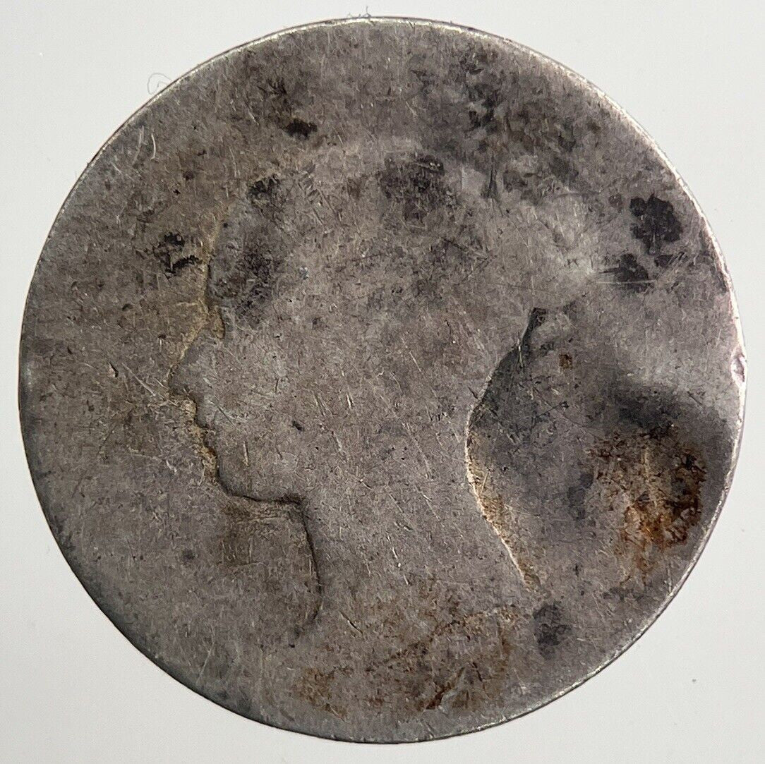 British Young Head Victoria Threepence Silver Coin | Fair Grade | a5589