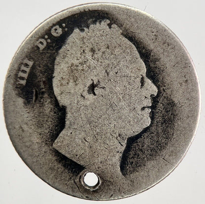 British William IV Sixpence Silver Coin | Fair Grade