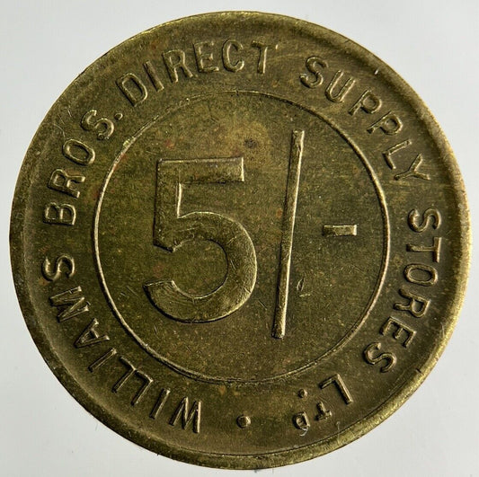 British Williams Bros Direct Supply Stores 5 / - Token Coin | Collectable Grade