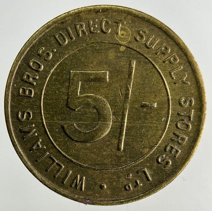 British Williams Bros Direct Supply Stores 5 / - Token Coin | Collectable Grade