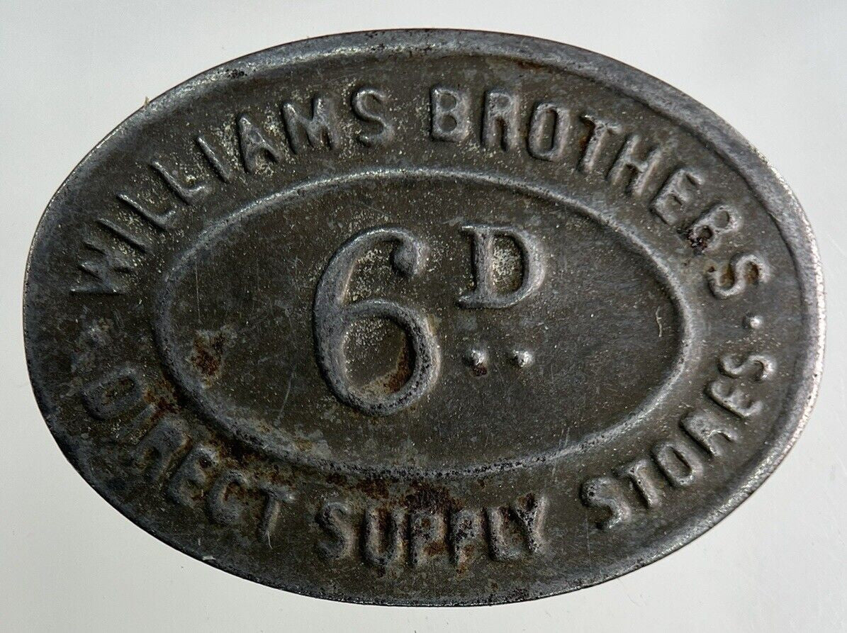 British Williams Bros Direct Supply Stores 6D Token Coin | Collectable Grade