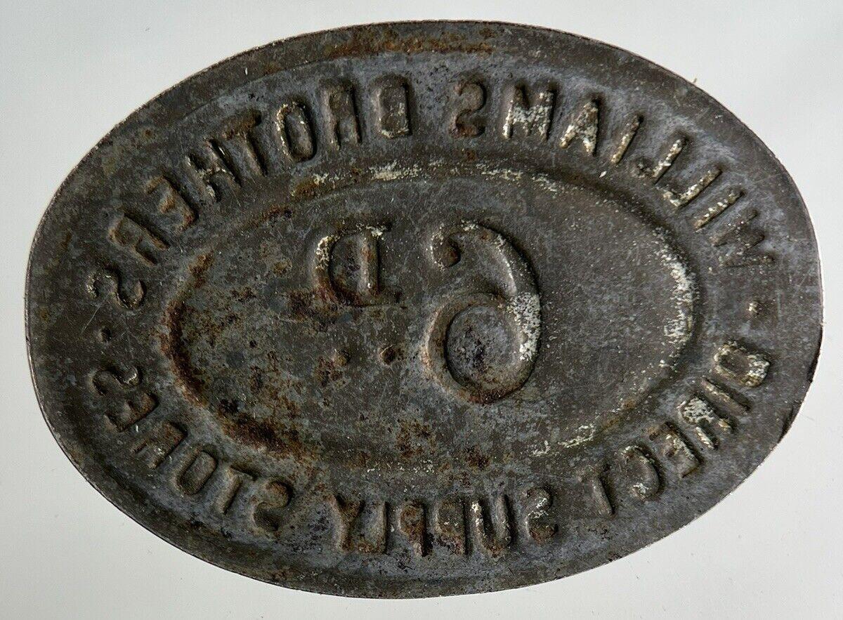 British Williams Bros Direct Supply Stores 6D Token Coin | Collectable Grade