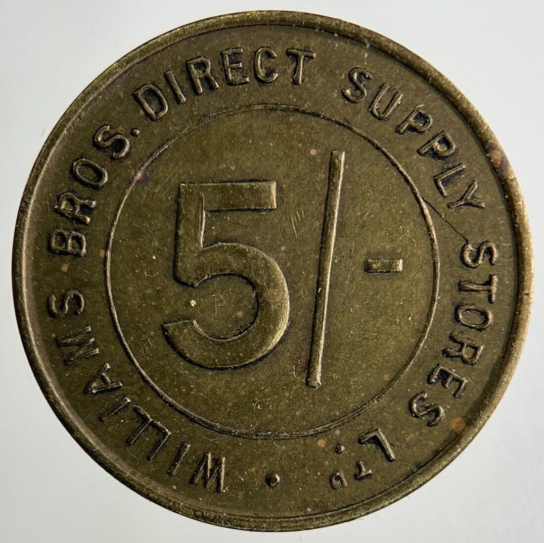 British Williams Bros Direct Supply Stores 5 / - Token Coin | Collectable Grade