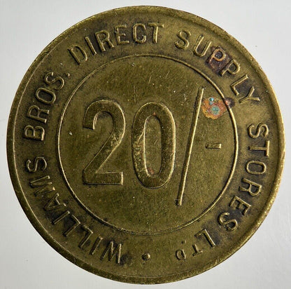 British Williams Bros Direct Supply Stores 20 / - Token Coin | Collectable Grade