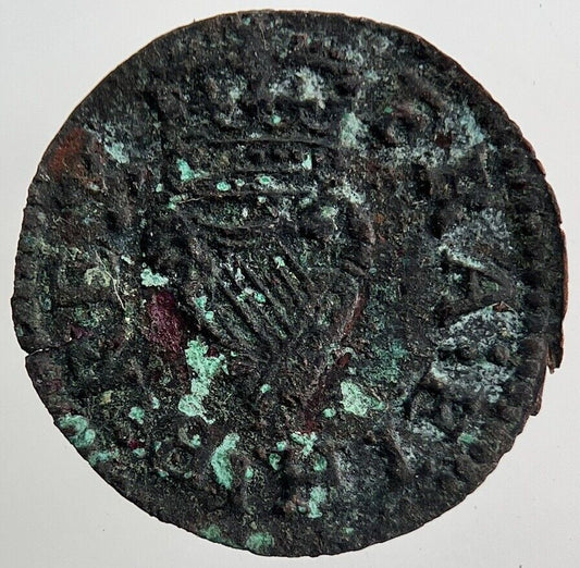 Charles II 2nd Irish Harp Farthing Coin | Fine Collectable Grade