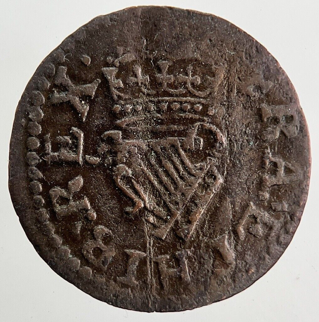 Charles II 2nd Irish Harp Farthing Coin | Fine Collectable Grade