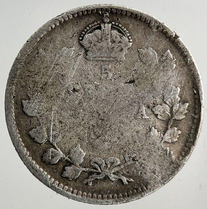 Canada 5 Cents Silver Coin | Fair Grade