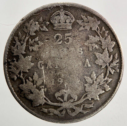 Canada 25 Cents Silver Coin | Fair Grade
