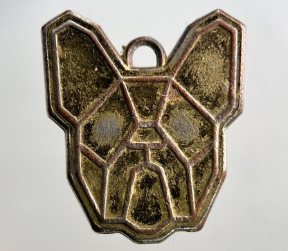 D&F France Bulldog Dog Pendant Necklace Charm Amulet | Height 2.2cm