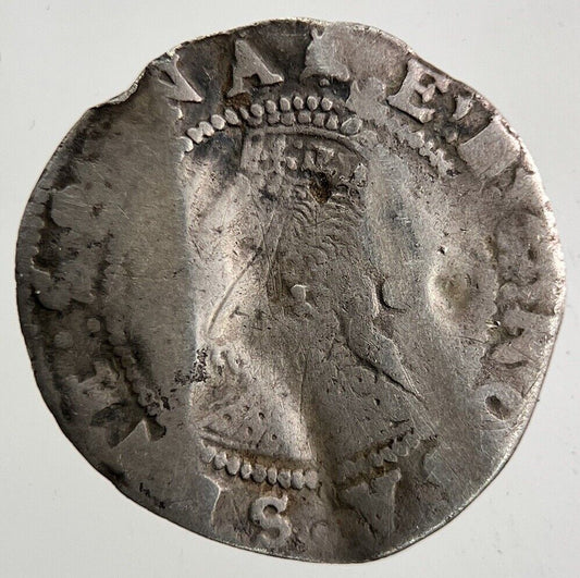 Elizabeth I 1st Hammered Half-Groat Silver Coin | Collectable Grade